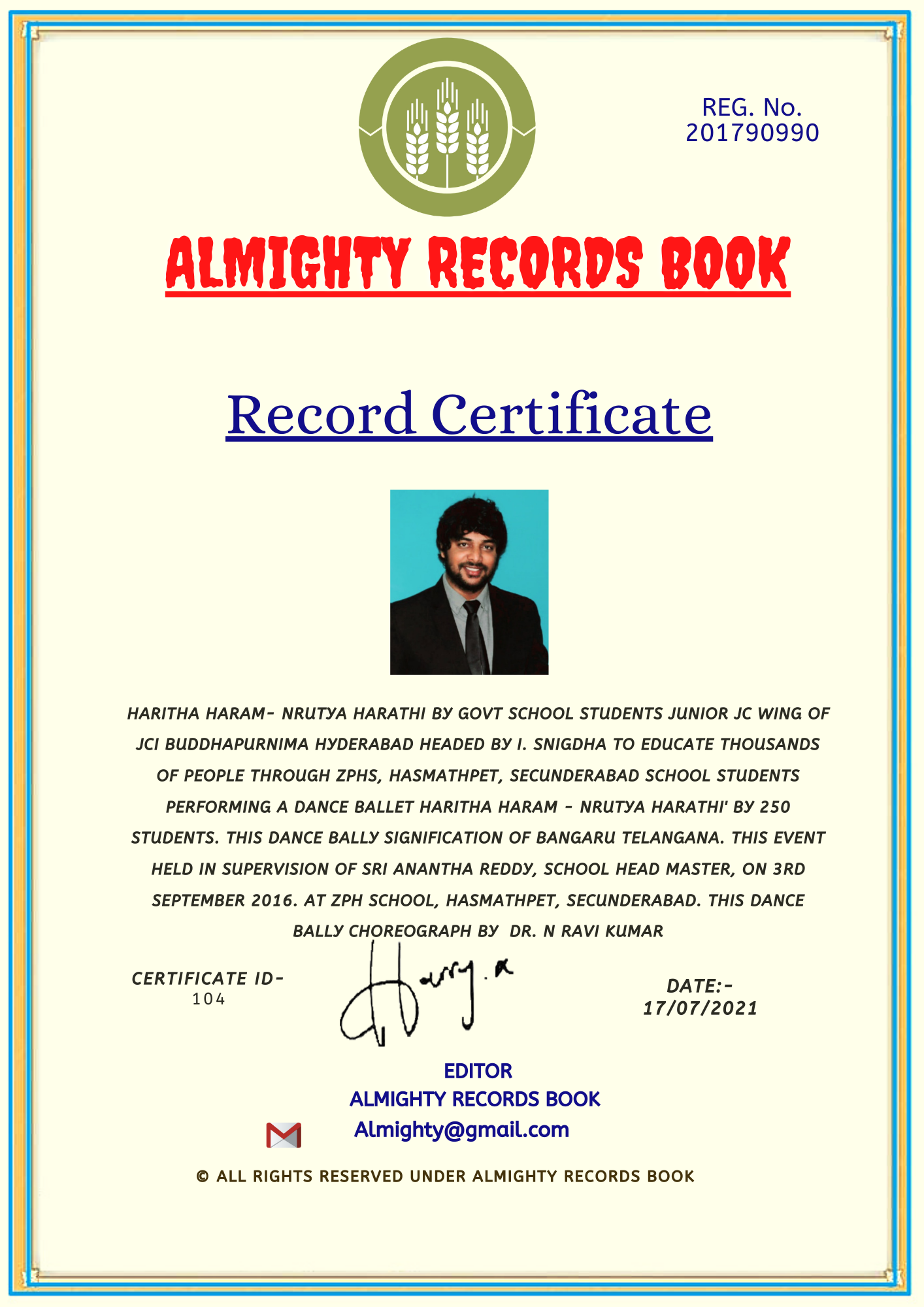 Certificate